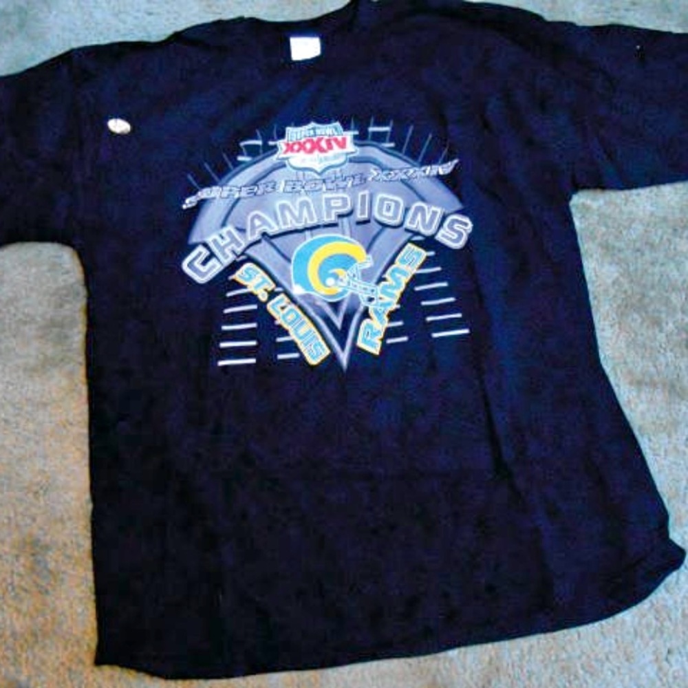 NEW! Super Bowl XXXIV Champions St Louis Rams T-shirt